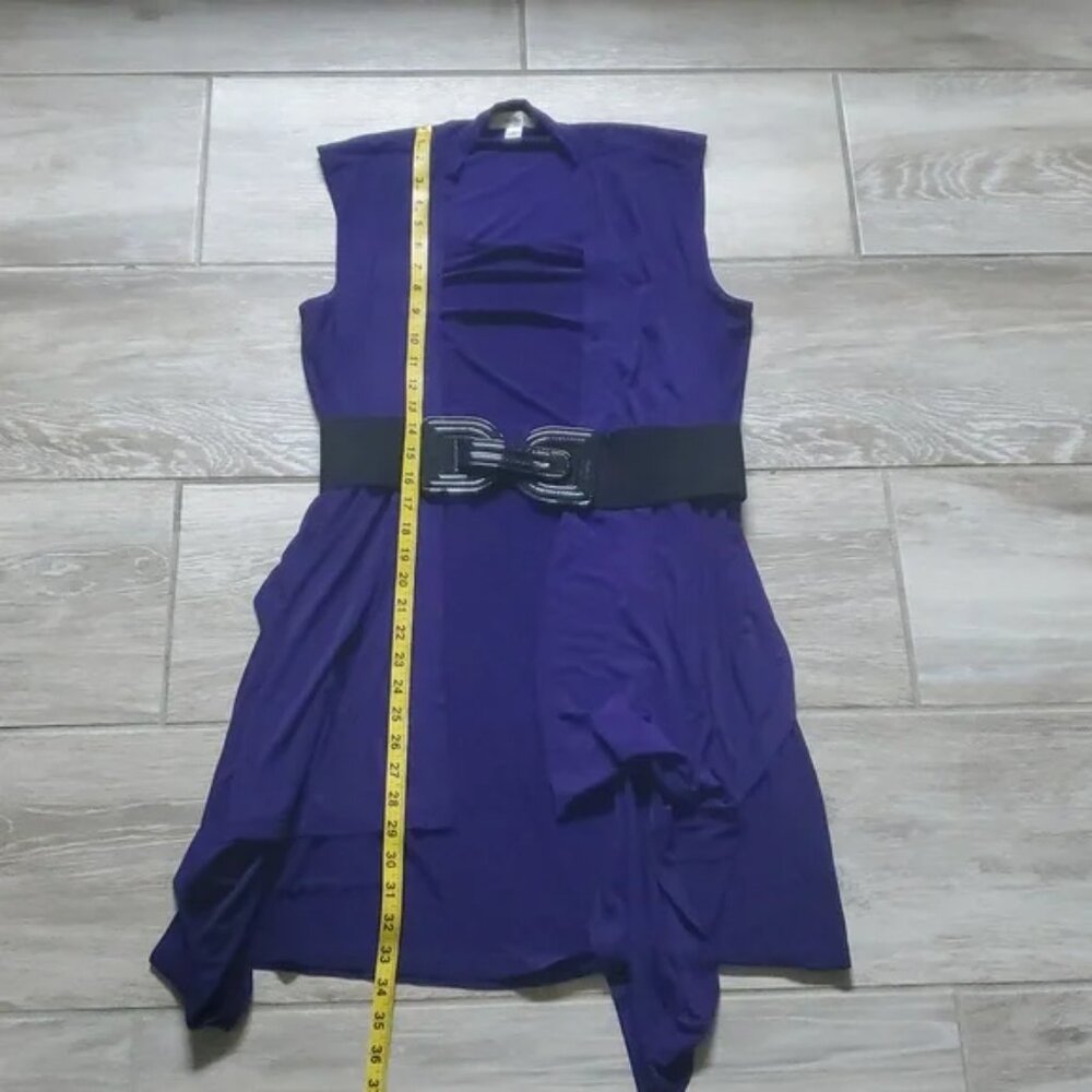 Dressbarn 2-in-1 Sleeveless Belted Tunic Shirt - Picture 11 of 13